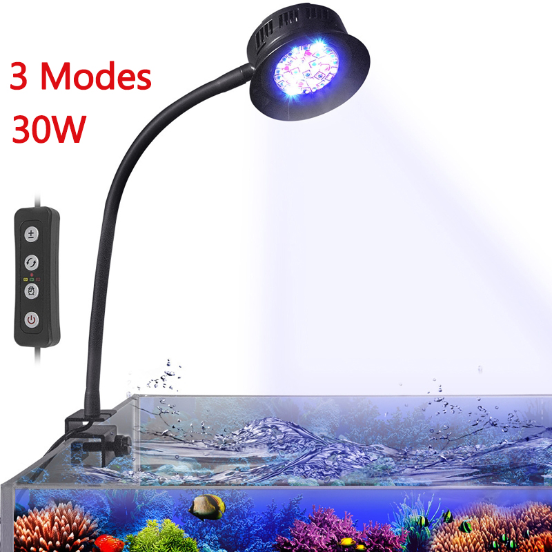 30W Acquario LED Reef Luce Dim - Marine Aquarium Timing recensione e prezzo