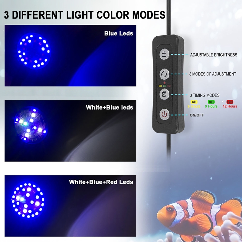 30W Acquario LED Reef Luce Dim - Marine Aquarium Timing recensione e prezzo