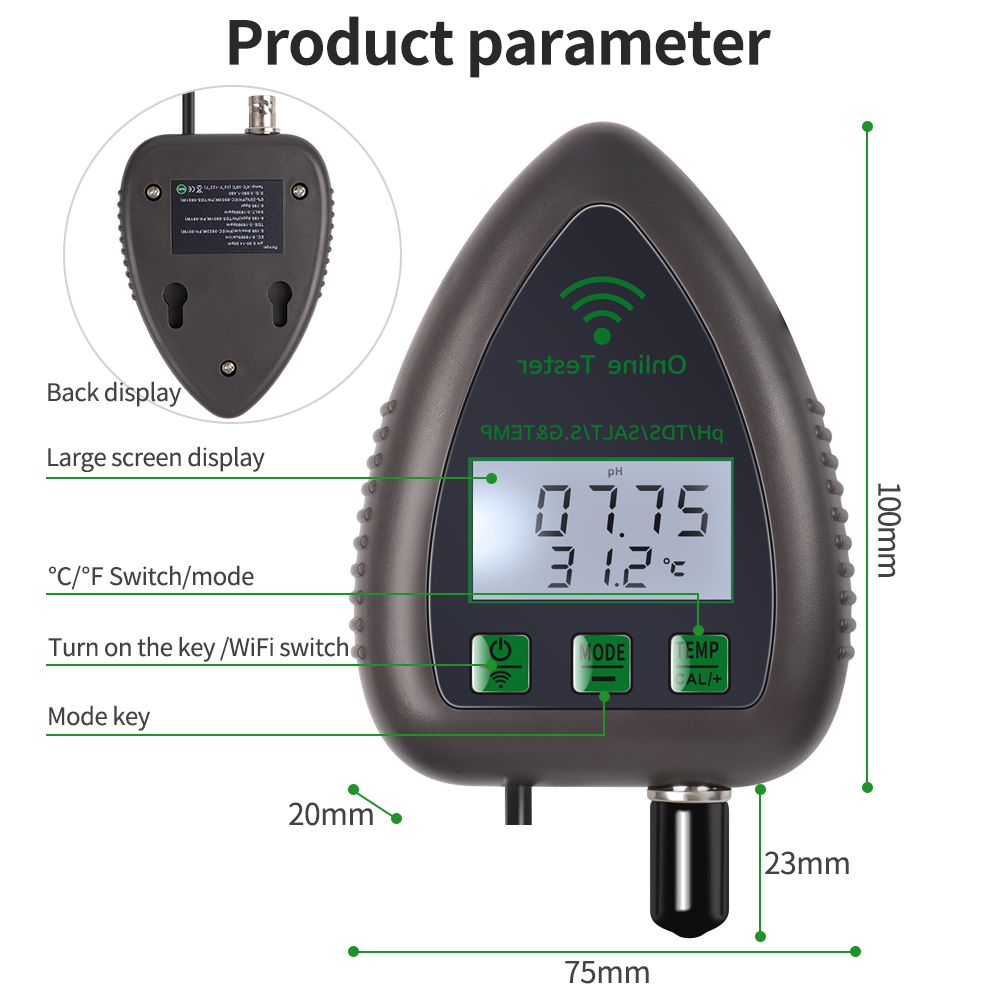 Tuya WiFi 5 in1 Tester della q - Marine Aquarium Water Analyzer recensione e prezzo
